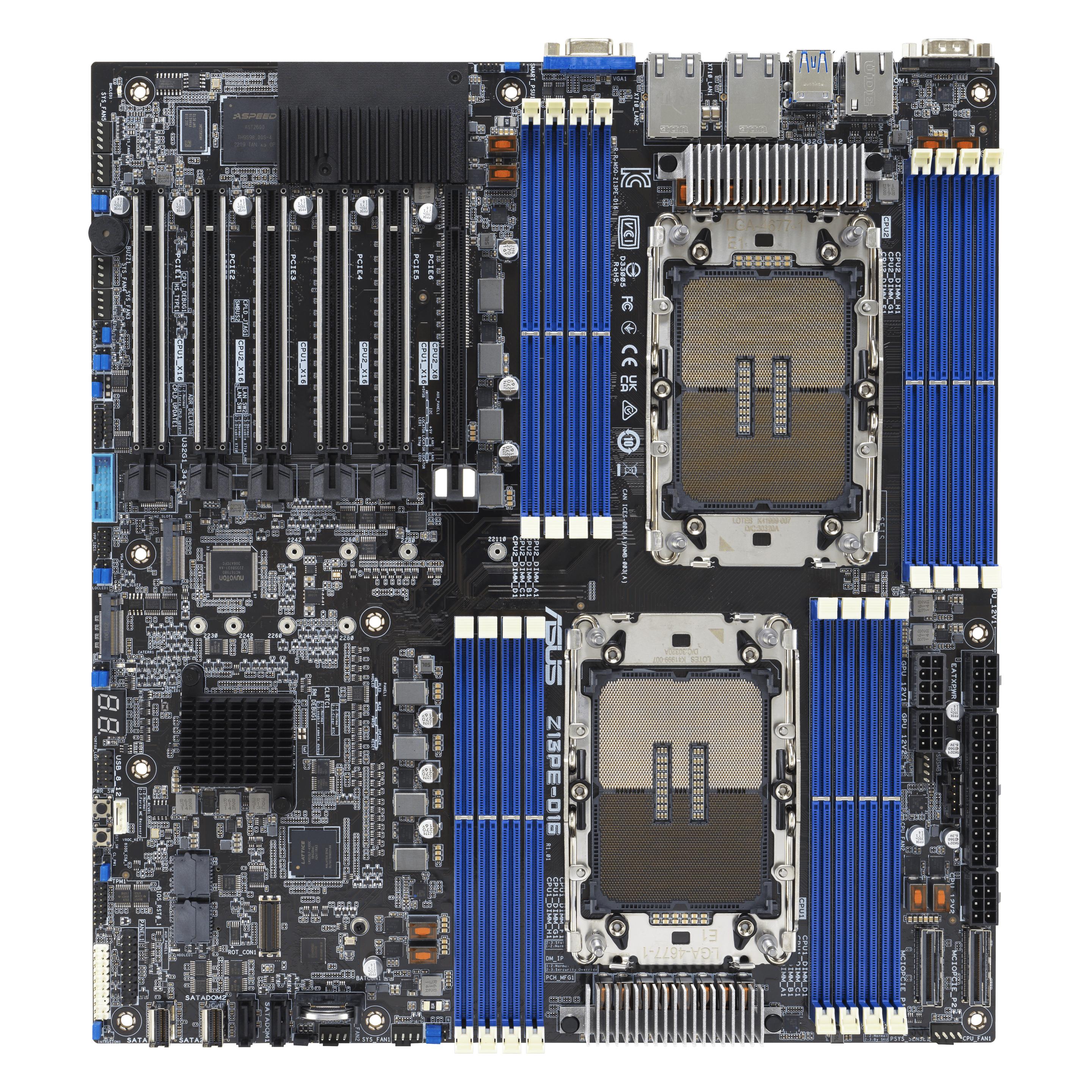 ASUS Z13PE-D16/ASMB11 E-ATX 2x LGA 4677 DDR5 2x10G (LGA 4677, Intel C741, E-ATX) (90SB0CA0-M0UAY2)