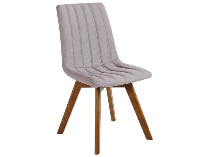 Bequemes Esszimmerstuhl Set 2 Stühle Polsterbezug Holzbeine taupe Calgary
