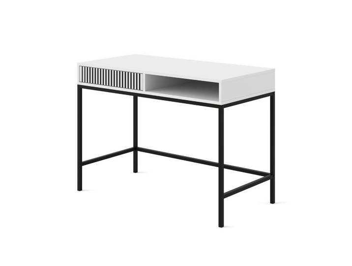 SCHMINKTISCH Weiß, Weiß-Schwarz, Schwarz 112/78/50
