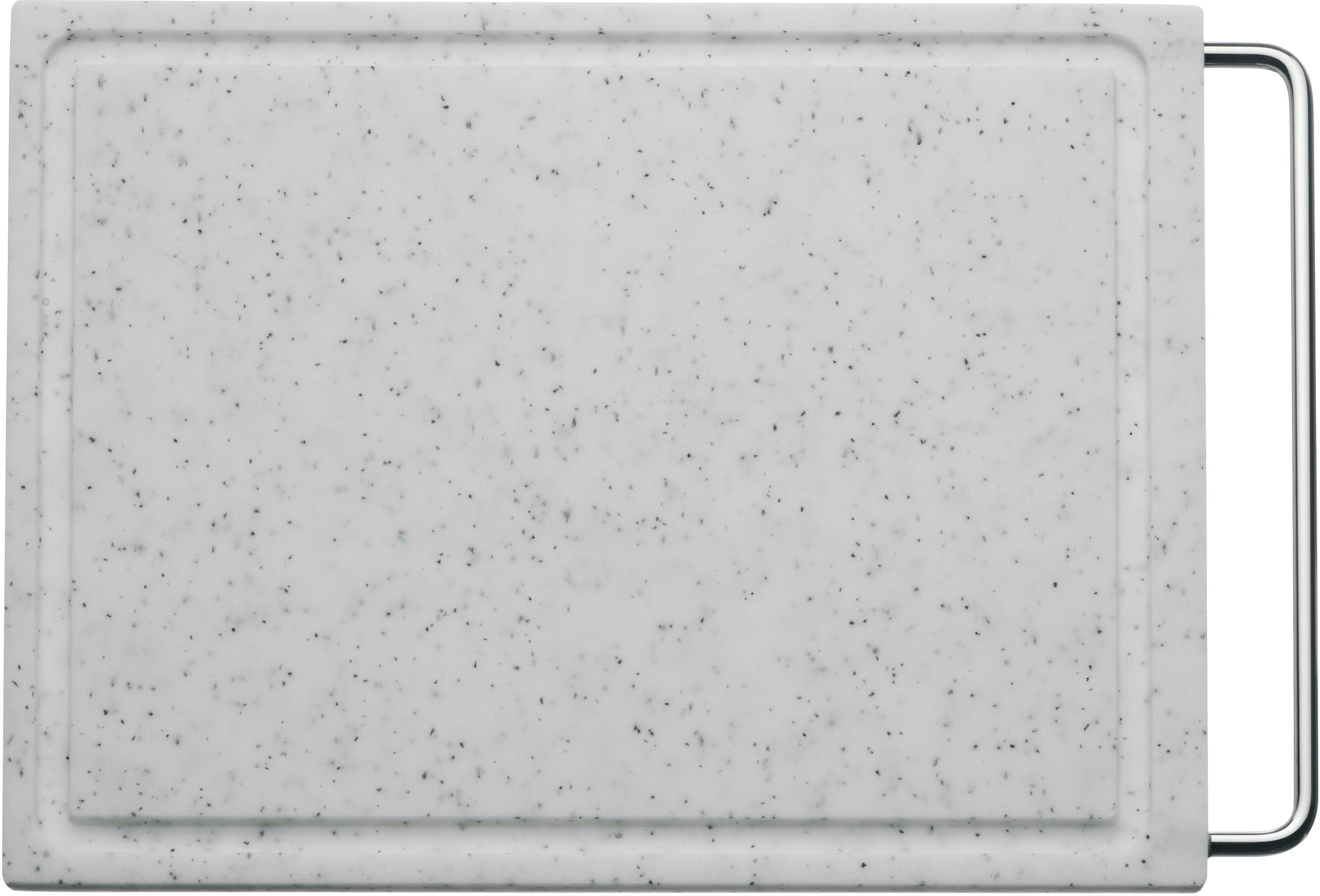 Schneidebrett WMF "Schneidebrett", grau, B:27cm L:36cm, Edelstahl, Kunststoff, Schneidebretter, Schneidebrett grau B/H/L: 27cm x 36cm