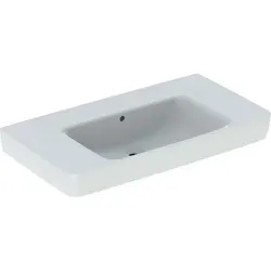 Geberit Renova Plan, Waschtisch mit Ablagefläche, 90x48 cm, ohne Hahnloch, mit Überlauf, 501704, 501.704.00.1, Farbe: Weiß