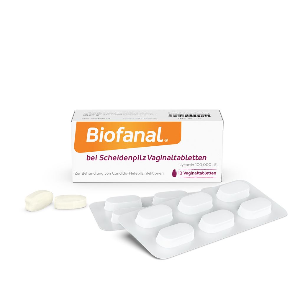 Biofanal bei Scheidenpilz 100 000 I.e. Vaginaltab. 12 St Vaginaltabletten