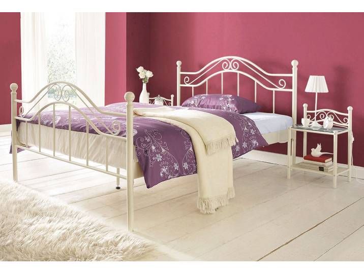 Metallbett HOME AFFAIRE, beige (cremeweiß), L:210cm, Betten, Metallbett