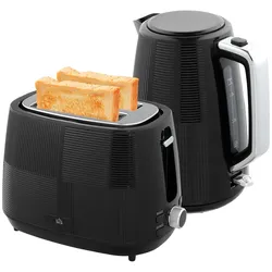 HOMCOM Wasserkocher Toaster Set 2200 W 1,7L Wasserkocher, 2 Scheiben Toaster