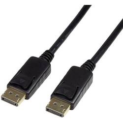 LogiLink DisplayPort Anschlusskabel DisplayPort Stecker, DisplayPort Stecker 7.50 m Schwarz CV0076 DisplayPort-Kabel