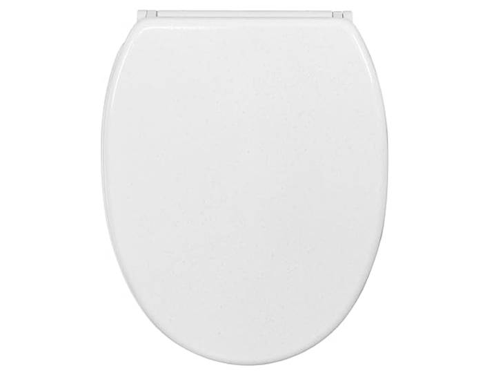 Sanilo WC Sitz mit Absenkautomatik & Quick-Release aus Holz, Glitzer Weiß