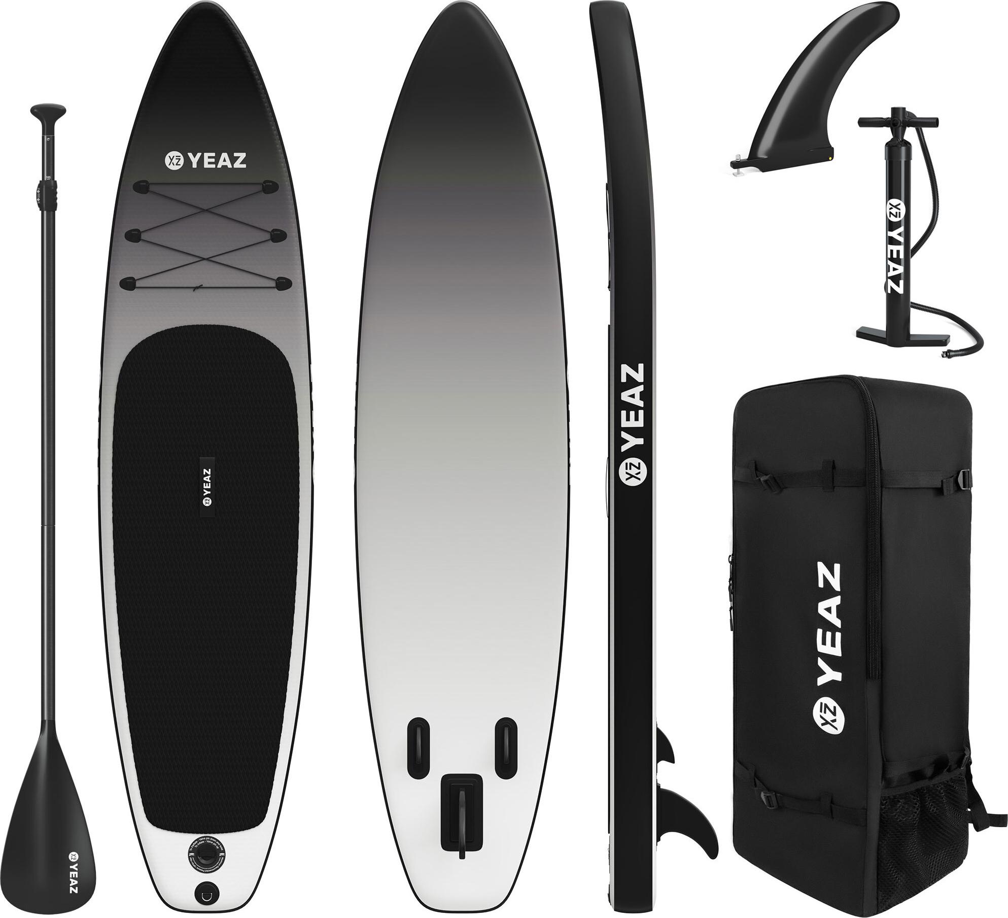 YEAZ SUP Board und Kit BLACK SANDS BEACH - EXOTRACE PRO - SET