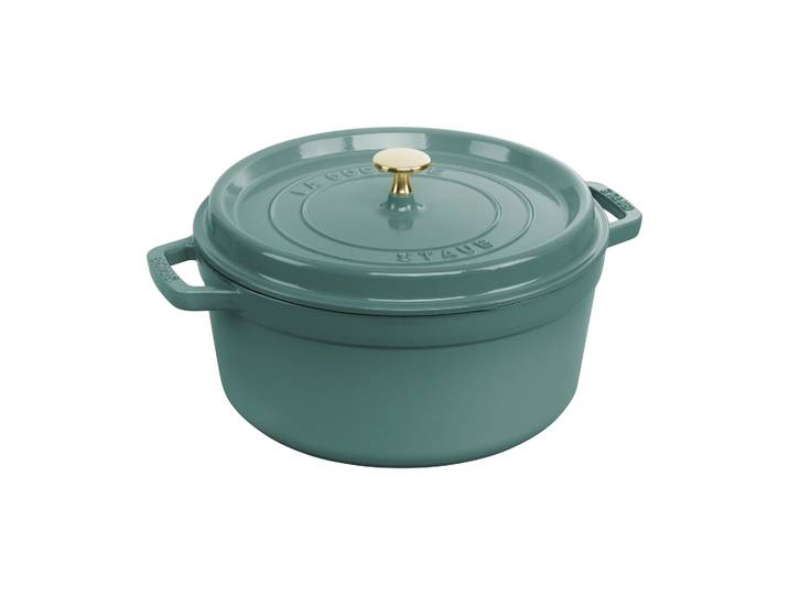 STAUB Cocotte ronde La Cocotte Staub fonte 5,2 L Bois d eucalyptus'