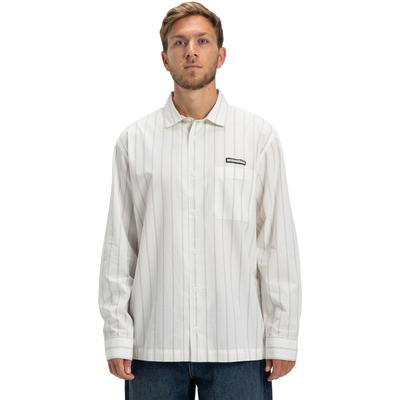 Langarmhemd DC SHOES "Long Lines", Herren, Gr. L, weiß, Obermaterial: 100% Baumwolle., Hemden