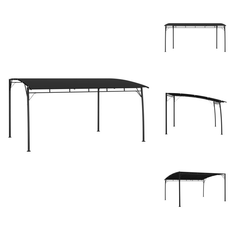 vidaXL Garten-Sonnenschutz 4x3x2,55 m Anthrazit - Pavillons & Partyzelte