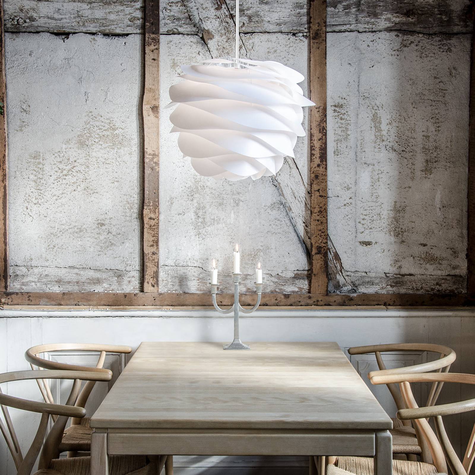 Umage Design-riippuvalaisin Carmina, himmennettävä, Valkoinen/opaali, Olohuone/ruokailutila, Synteettinen materiaali, Design