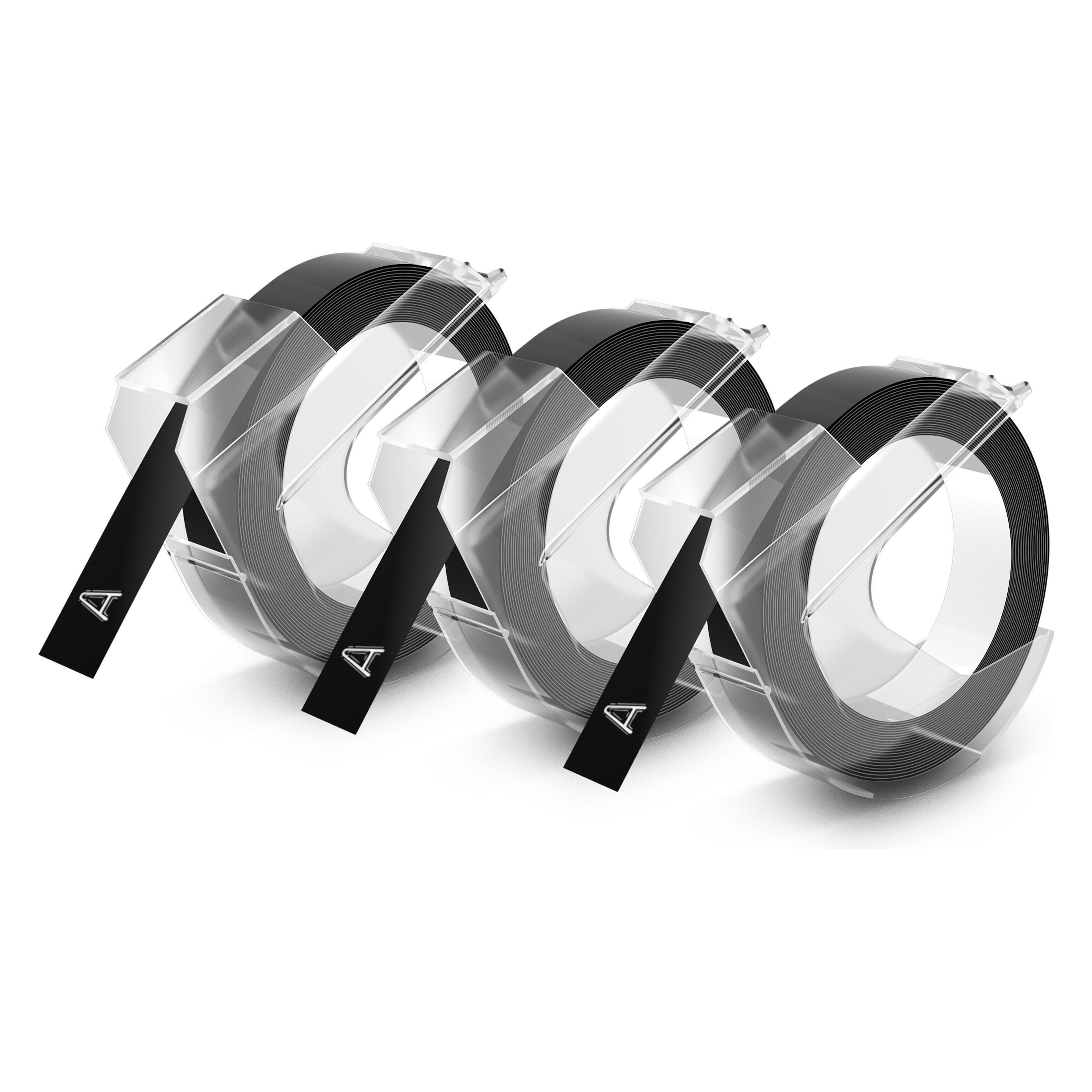 Dymo Prägeband 3D (0.90 cm, Weiss, Schwarz) (S0847730)