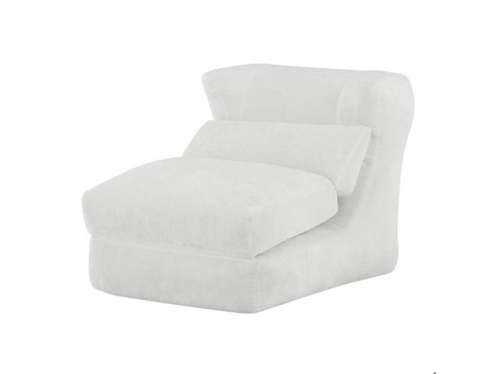 Fauteuil convertible 1 place – Blanc – Design contemporain – Mousse et tissu – Relaxation