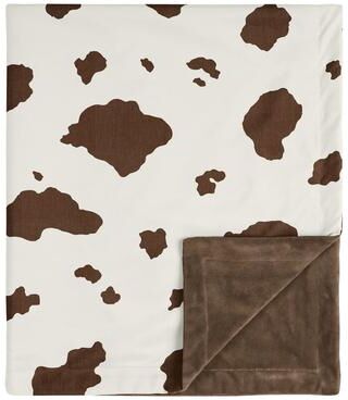 Sweet Jojo Designs Wild West Cow Collection Boy Baby Receiving Security Swaddle Blanket - Brown and Cream Western Southern Country Animal