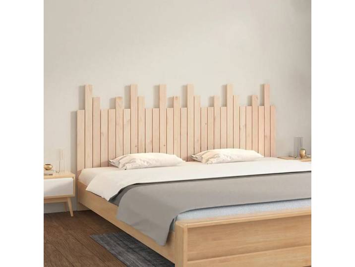 Tête de lit-Armoire de tête de lit-Panneau de tête de lit murale 185x3x80 cm Bois massif de pin NEUF BM630586342