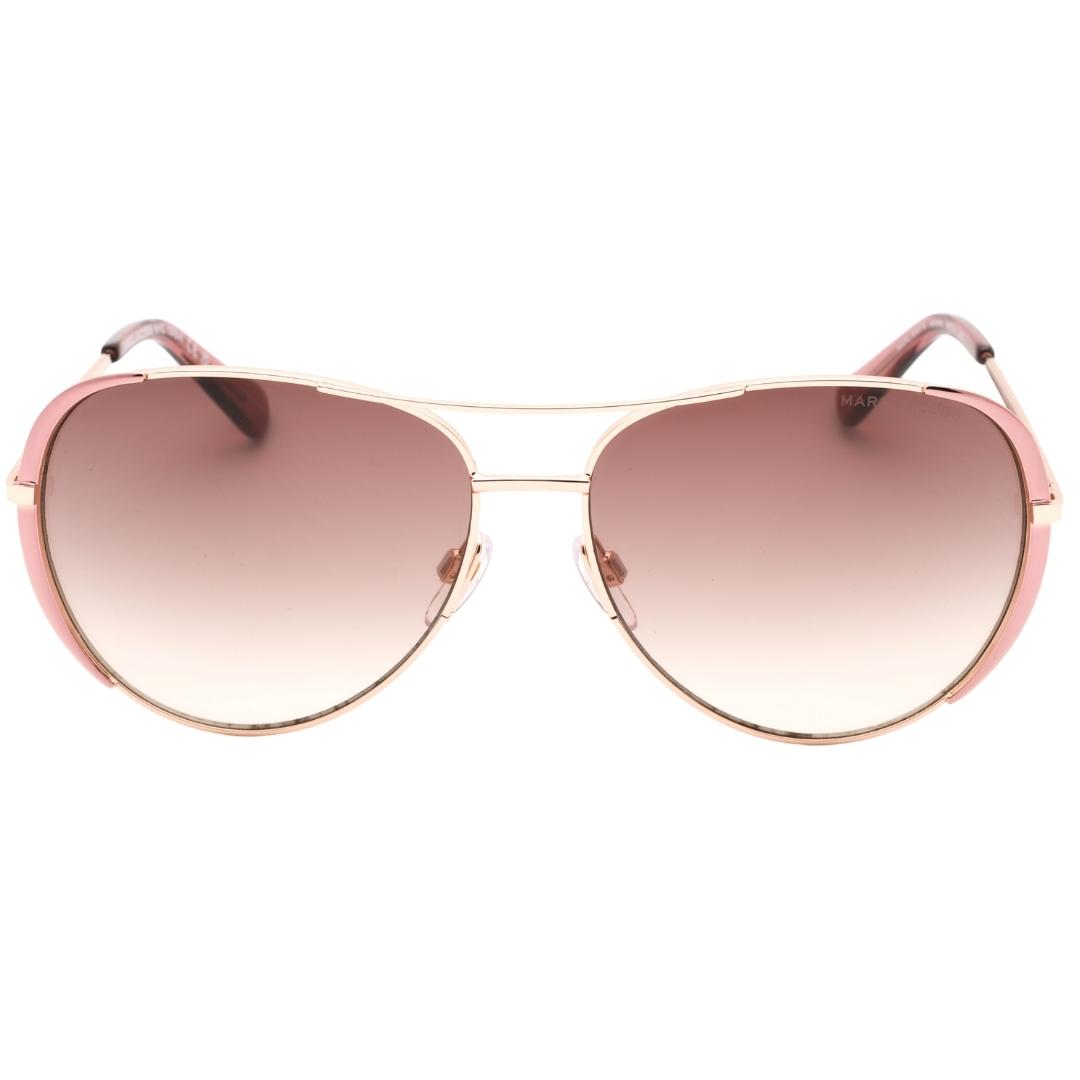 Marc Jacobs bruine lens roze detail gouden zonnebril