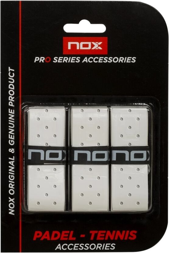 Nox Pro Padel Overgrip 3-Pack Perforated White