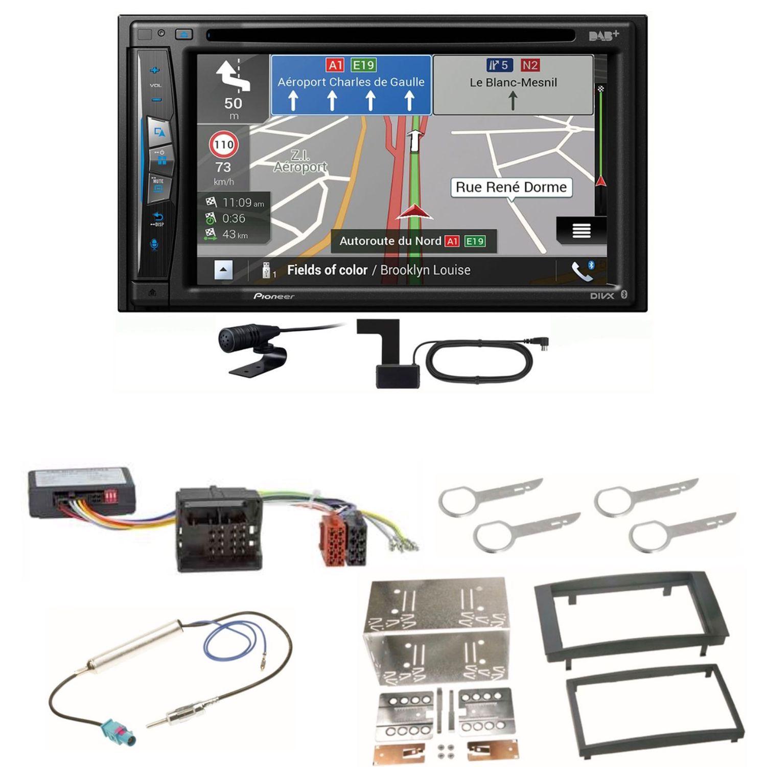 Pioneer AVIC-Z730DAB USB Bluetooth DAB+ MP3 Navigation CD Einbauset für T5