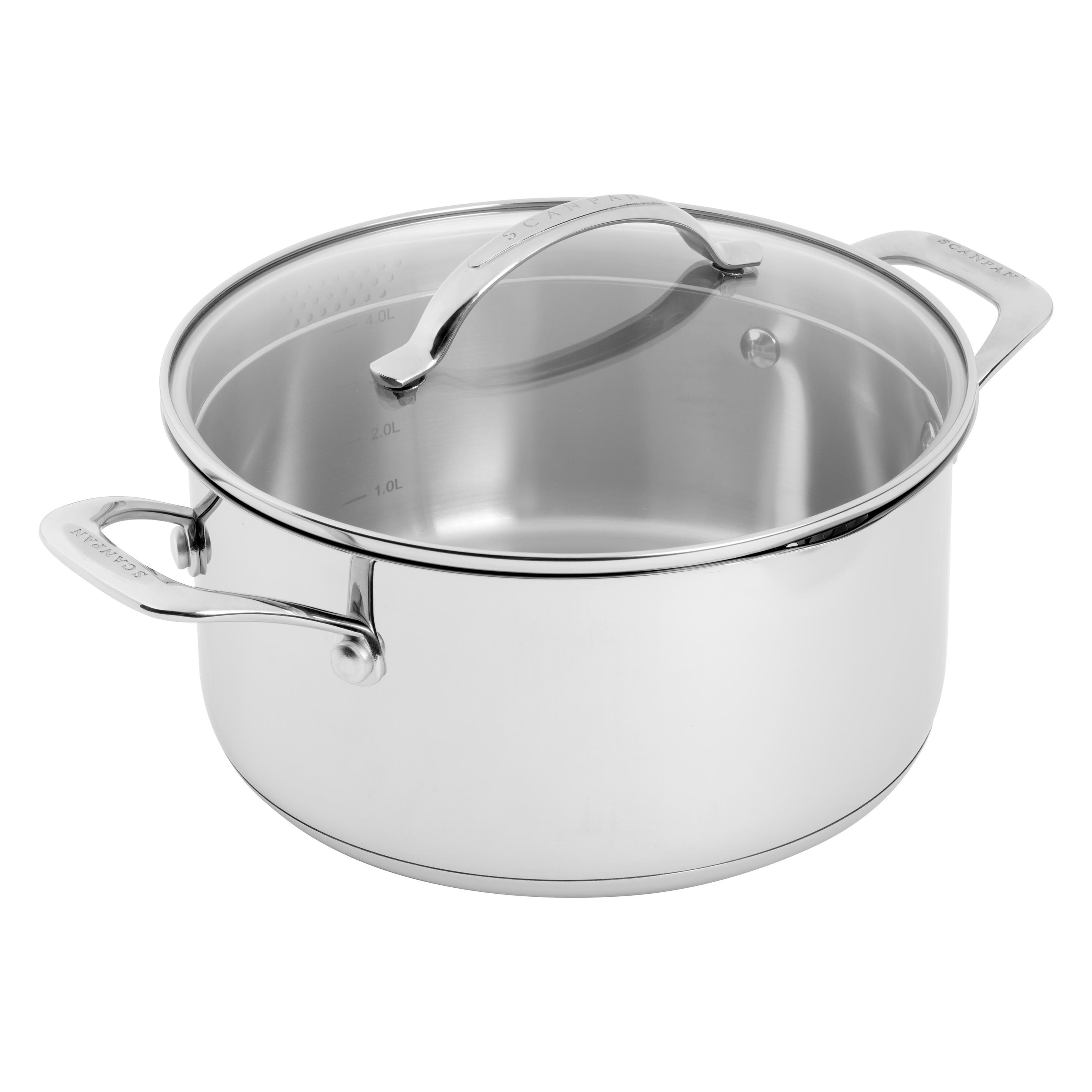 Scanpan STS gryde med låg 4,8 liter (Bräter + Schmortopf, Kochtopf, Edelstahl, 24 x 11.60 cm) (0083421207616)