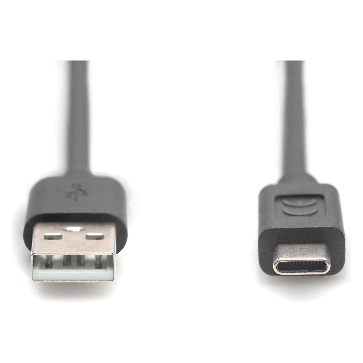Digitus ASSMANN USB Type-C Anschlusskabel Type-C - A St/ St 3,0 m 3A 480MB 2.0 Version CE sw (3 m, USB 2.0) (AK-300148-030-S)