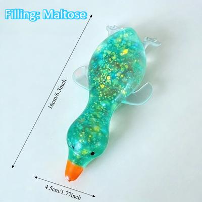 Perfect Picks Market Cute Squishy Duck Stress Toy Soft Squeeze Fidget For Anxiety Relief green