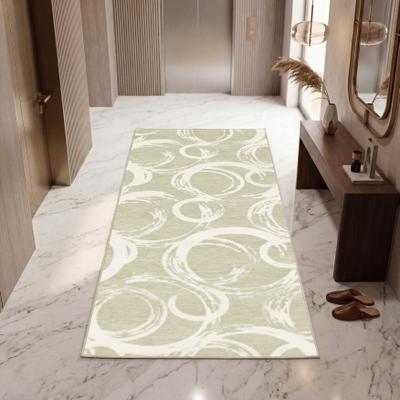 Garvee Modern Geometric Circle Washable Area Rug