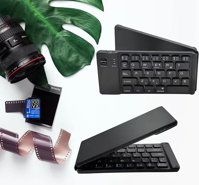 INF Faltbare Bluetooth-Tastatur Schwarz