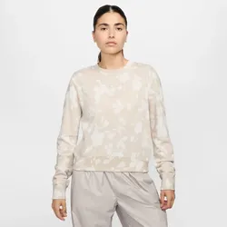 NIKE Sportswear Chill Terry French Terry Printed Crew-Neck Sweatshirt Damen 104 - lt orewood brn/sail L