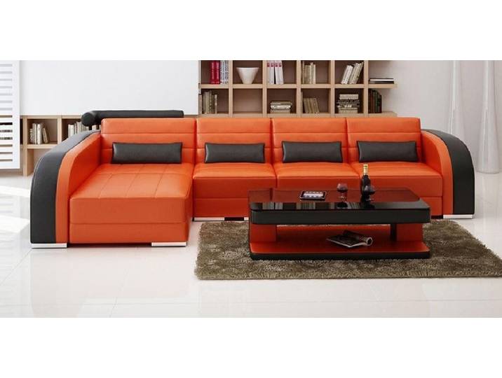 Xlmoebel Ecksofa Eckledersofa Bergamo in modernem Design und großzügigem Platzangebot, Ecksofa, Hergestellt in Europa