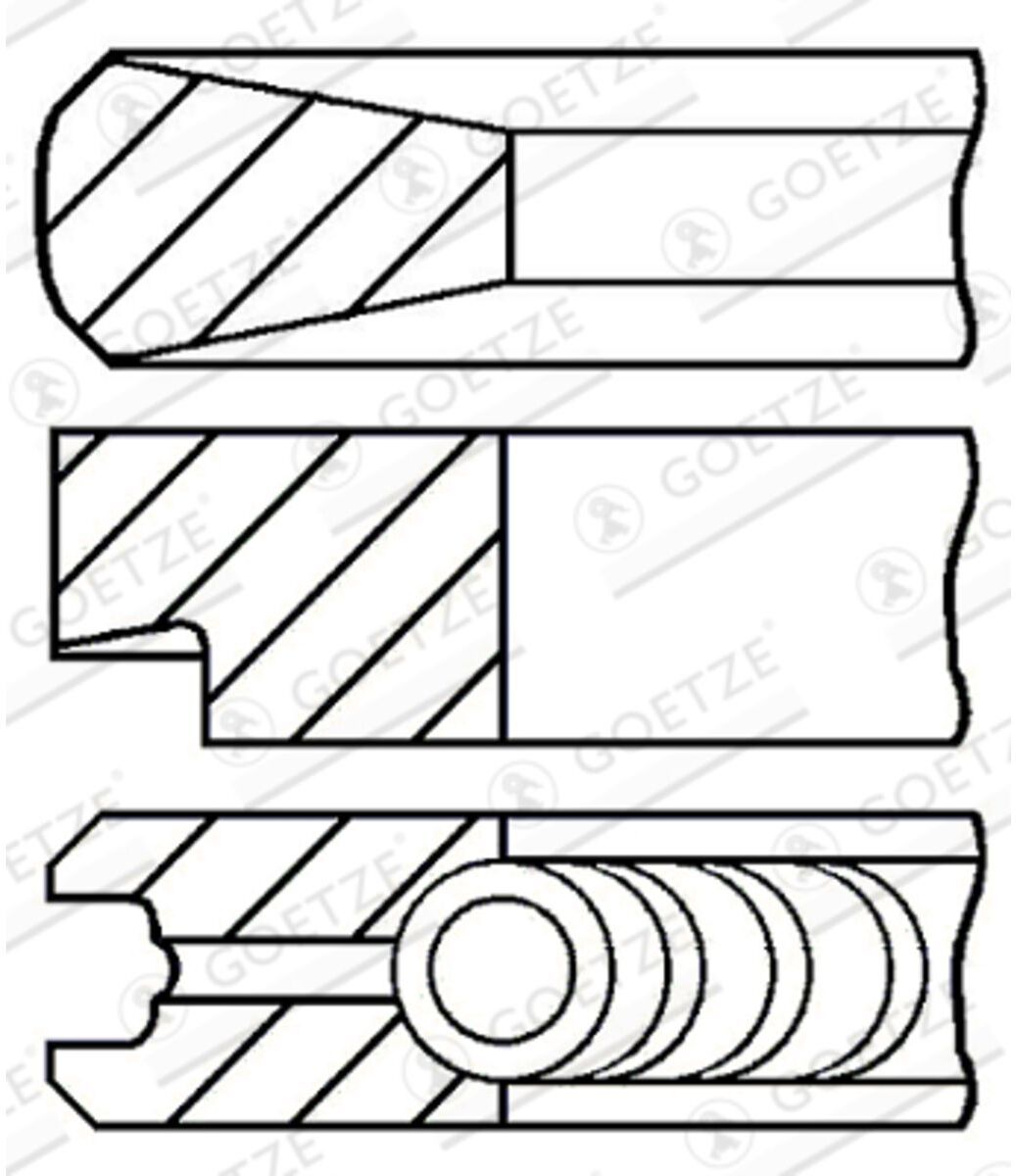 Kolbenringsatz GOETZE ENGINE 08-244500-00