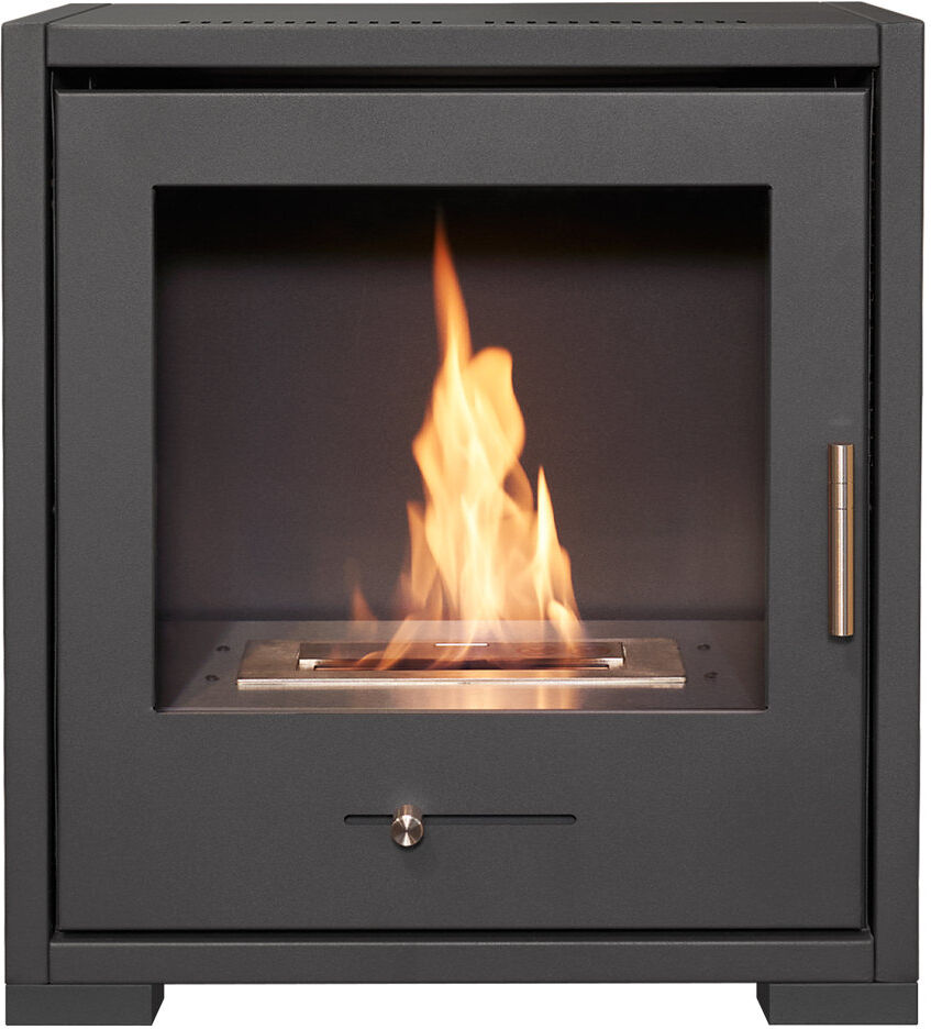 Addisyn Belfry Heating 52 cm W Black Bio-Ethanol Stove Black 57cm H X 52cm W X 35cm D