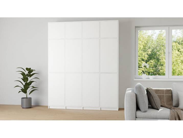Geschlossenes Regal nach Maß - Schrank mit vielen Optionen MDF Beschichtet MDF Weiß matt