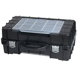 PROREGAL Werkzeugkoffer Case | HxBxT 24x60x38cm | Schwarz