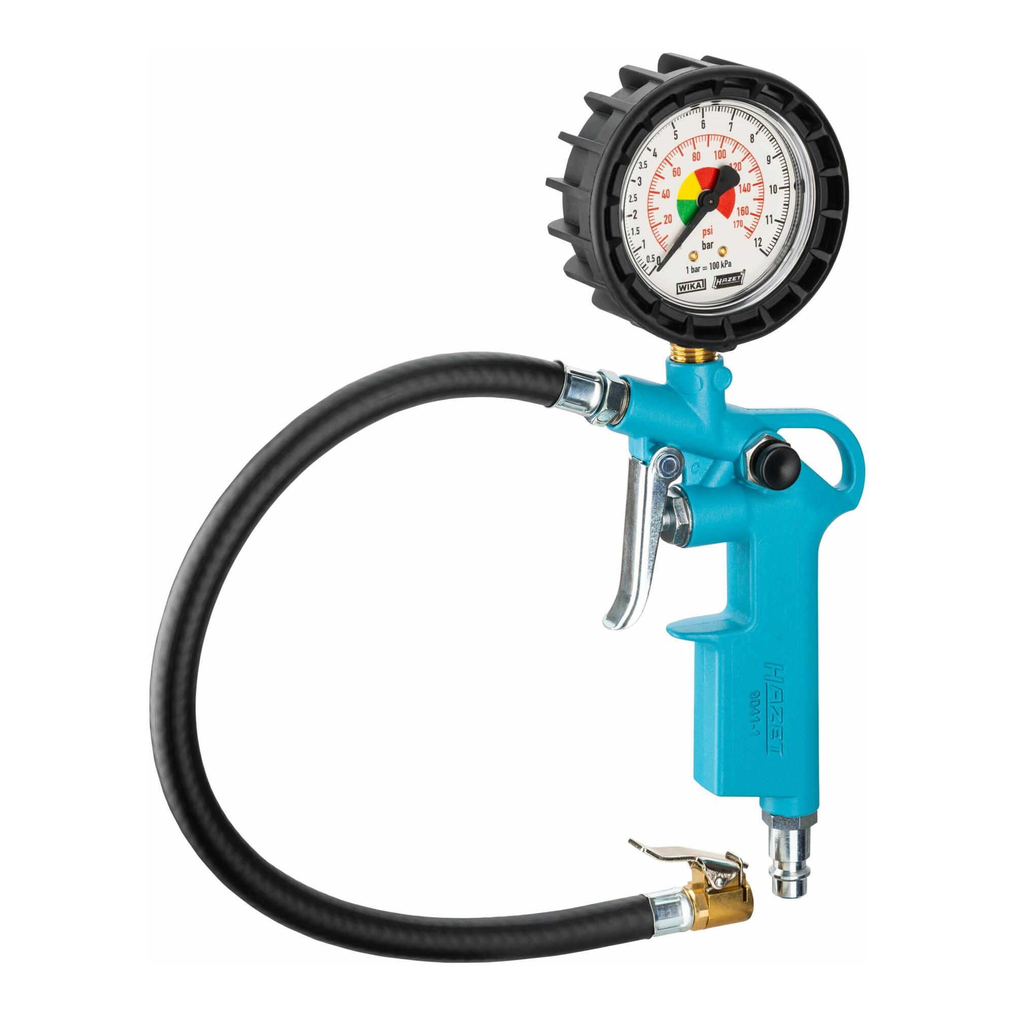 HAZET 9041-1 Reifenfüll-Messgerät | mit Manometer und Ablassknopf)