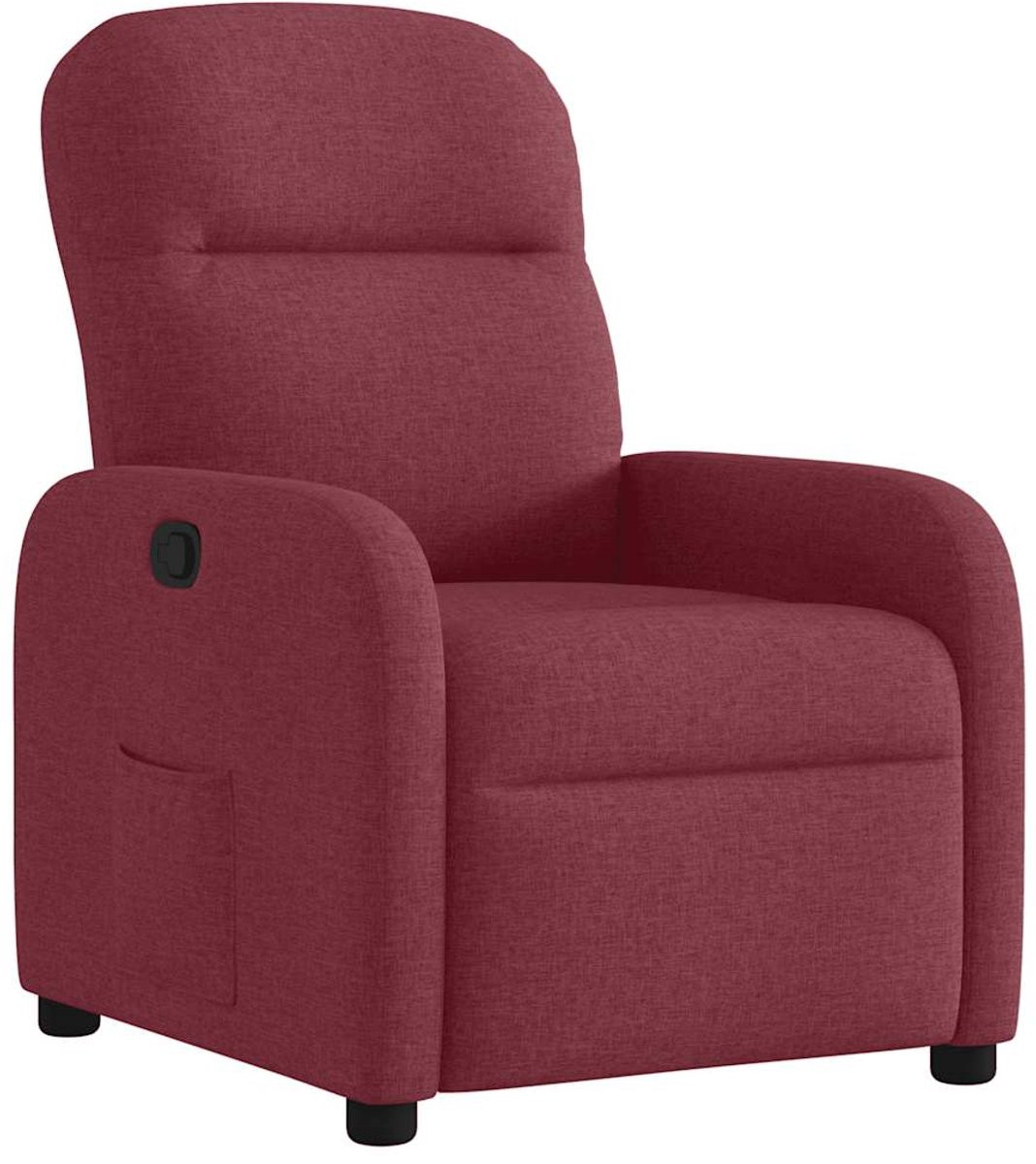 vidaXL Verstelbare Relaxfauteuil in Wijnrode Stof