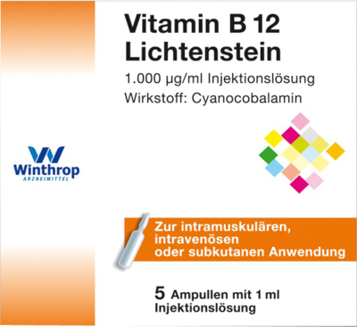 Zentiva Pharma GmbH VITAMIN B12 1.000 µg Lichtenstein Ampullen 5X1 ml 03725815
