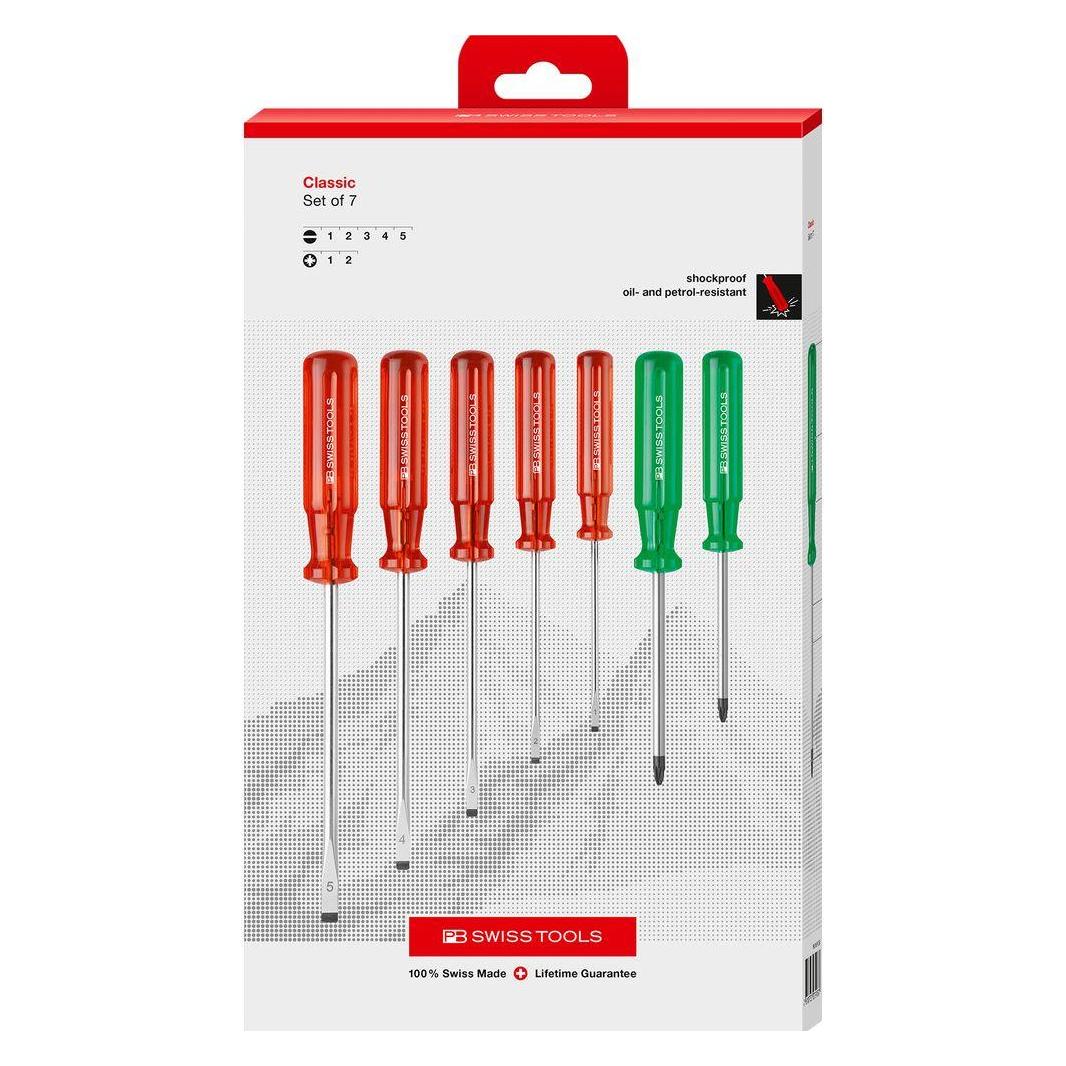 PB Swiss Tools Schraubenziehersatz PB 250 (Pozidriv-Kreuzschlitz (PZ), Schlitzschrauben) (1432533)