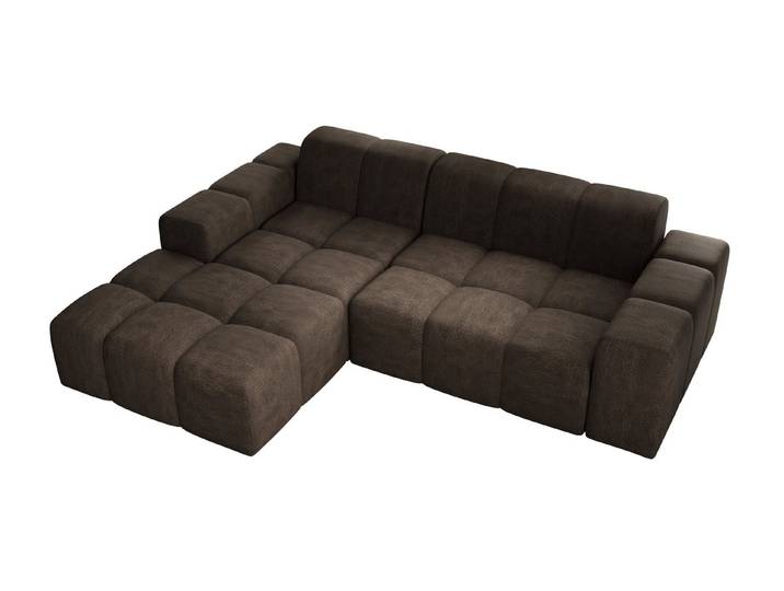 PROMETO Möbel Ecksofa Sofa ohne Schlaffuktion, Ecksofa L-Form Veloursstoff Fogo