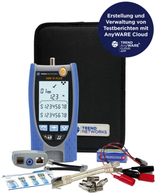 TREND Networks Testeur de câblage VDV II Plus BT fonction rapport (R158008)