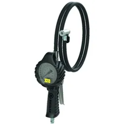 Magni, Druckluftaufsatz, Hand-Reifenfüllmesser mit Hebelstecker, drehbar, geeicht, Manom. Ø80mm, 0-12bar/170psi RIEGLER