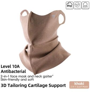 USA Free Shipping Shop ArcticShield Winter Neck Gaiter Windproof Face Mask For Skiing, Cycling & Cold Weather khaki