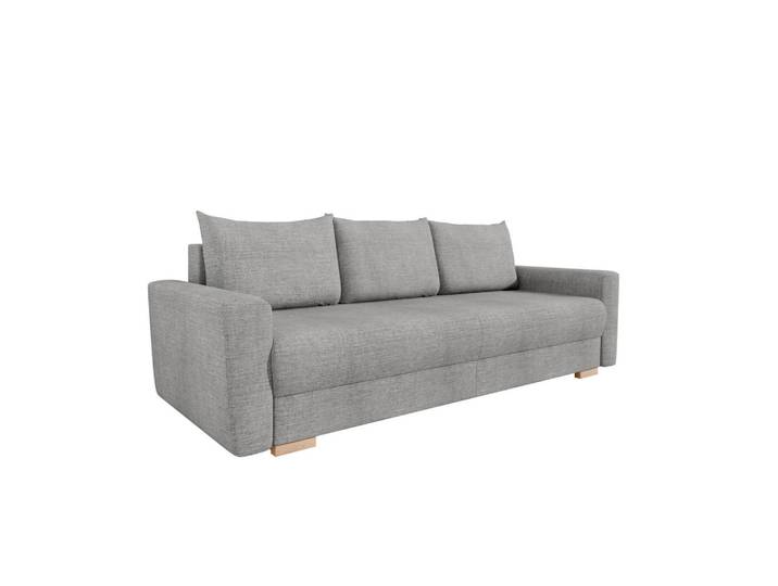 Homesy 3-Sitzer-Schlafsofa Elma mit Bettfunktion, grau, Grau, Holz, 230x79x93 cm, Babymöbel & Kindermöbel, Kinderzimmer & Jugendzimmer, Schlafsofas
