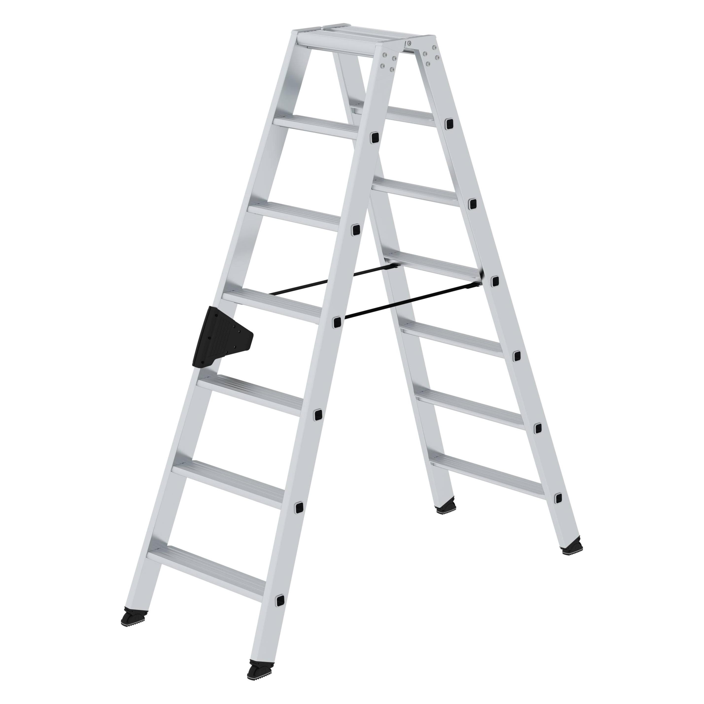 Munk Stufen-Stehleiter beidseitig begehbar 2x7 Stufen (Stehleiter, 161 cm) (040214)