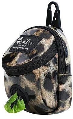 Inspired Finds Portable Dog Training Treat Pouch With Poop Bag Dispenser leopard