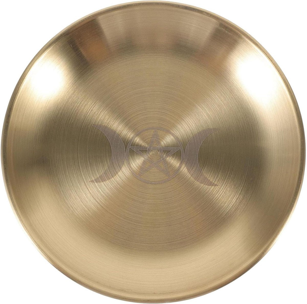 Rituele Schaal Chroom met Uniek Patroon - 14 cm