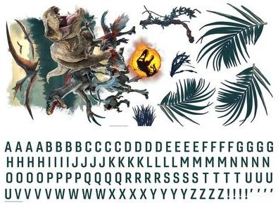 Universal Jurassic World: Dominion Peel And Stick Giant Wall Decal W/ Alphabet by RoomMates