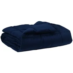 vidaXL Ganzjahresbettdecke Dunkelblau 135 x 200 cm Mikrofaser