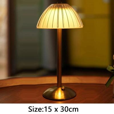 Uplifted Finds Nordic Crystal Rechargeable Golden LED Lamp Touch Dimmable Table Light h