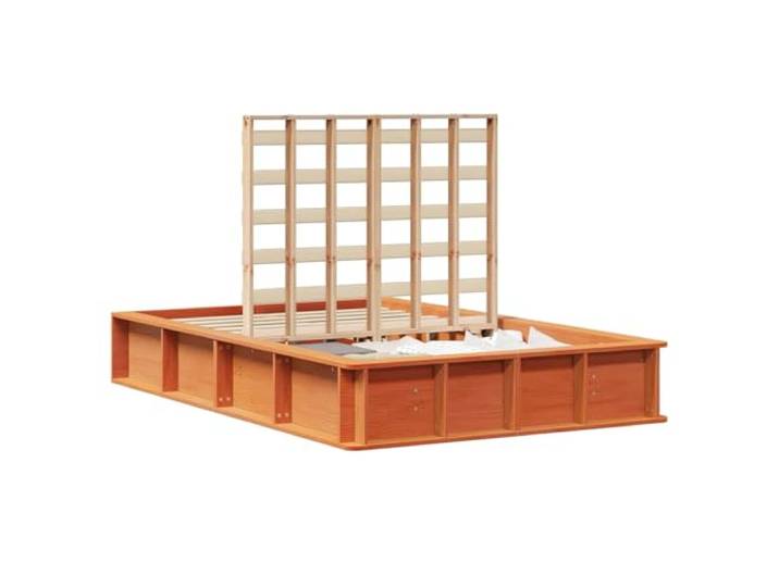 PUGYNBK Bettgestell aus Kiefernholz, 140 x 200 cm Solide Basis, modernes Design, Innenbereich, einfache Reinigung, Farbe Wachsbraun
