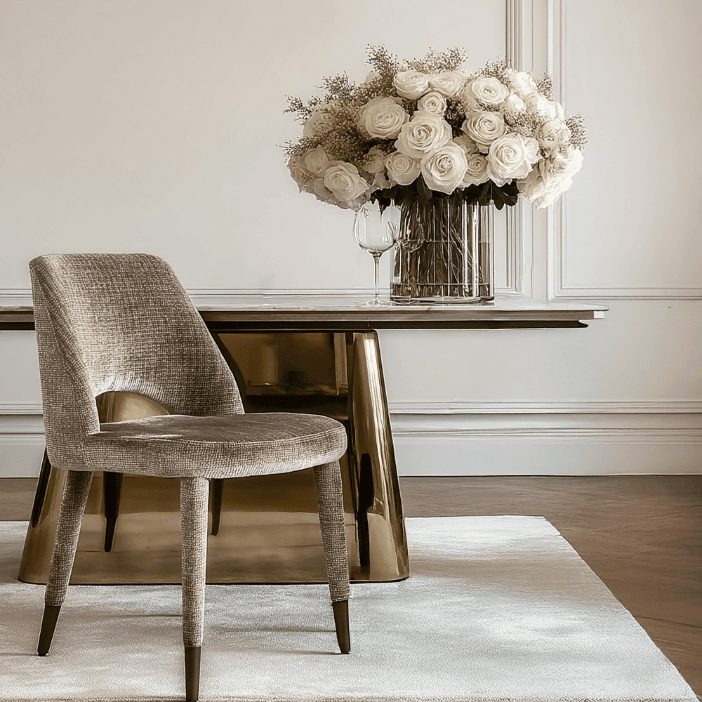Ruth Taupe Textured Upholstered Dining Chair - Set of 2